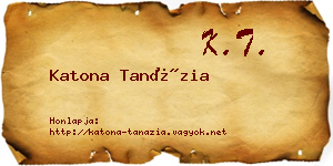Katona Tanázia névjegykártya