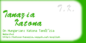 tanazia katona business card
